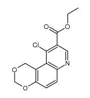 10-chloro-1H-[1,3]dioxino[5,4-f]quinoline-9-carboxylic acid ethyl ester Structure