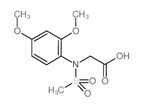 N-(2,4-DIMETHOXYPHENYL)-N-(METHYLSULFONYL) GLYCINE结构式