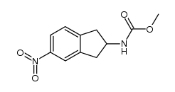 (+/-)-(5-nitro-2,3-dihydro-1H-inden-2-yl)carbamic acid methyl ester结构式