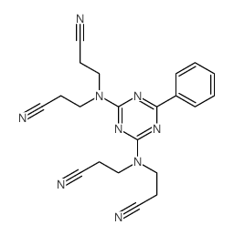 3-[[4-(bis(2-cyanoethyl)amino)-6-phenyl-1,3,5-triazin-2-yl]-(2-cyanoethyl)amino]propanenitrile Structure
