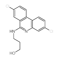 3-[(3,8-dichlorophenanthridin-6-yl)amino]propan-1-ol Structure