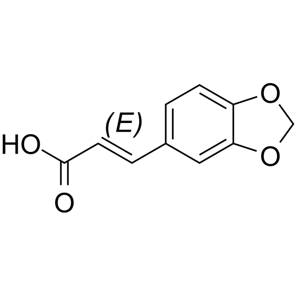 (2E)-3-(1,3-BENZODIOXOL-5-YL)-2-PROPENOIC ACID Structure