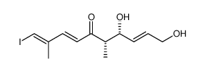 (1E,3E,8E)-(6S,7R)-7,10-Dihydroxy-1-iodo-2,6-dimethyl-deca-1,3,8-trien-5-one Structure