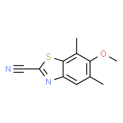 2-Benzothiazolecarbonitrile,6-methoxy-5,7-dimethyl-(9CI)结构式