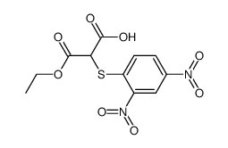 2-((2,4-dinitrophenyl)thio)-3-ethoxy-3-oxopropanoic acid Structure