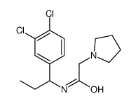 N-[1-(3,4-dichlorophenyl)propyl]-2-pyrrolidin-1-ylacetamide结构式