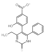 2(1H)-Pyrimidinethione,4-ethyl-5-(2-hydroxy-4-nitrophenyl)-6-phenyl- picture