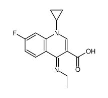 1-cyclopropyl-4-ethylimino-7-fluoro-1,4-dihydroquinoline-3-carboxylic acid Structure
