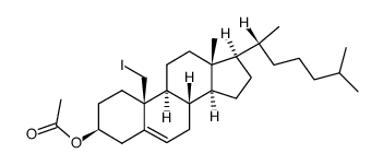19-iodo-5-cholesten-3beta-ol 3-acetate Structure