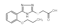 2-[[5-(2-propoxyphenyl)-1H-1,2,4-triazol-3-yl]sulfanyl]acetic acid结构式