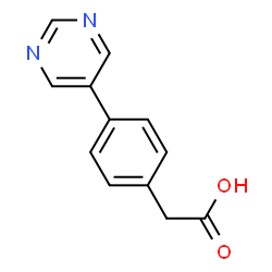 Benzeneacetic acid, 4-(5-pyrimidinyl)- (9CI) structure