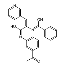 N-[(E)-3-(3-acetylanilino)-3-oxo-1-pyridin-3-ylprop-1-en-2-yl]benzamide结构式