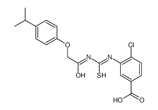 4-CHLORO-3-[[[[[4-(1-METHYLETHYL)PHENOXY]ACETYL]AMINO]THIOXOMETHYL]AMINO]-BENZOIC ACID结构式