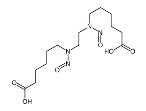6-[2-[5-carboxypentyl(nitroso)amino]ethyl-nitrosoamino]hexanoic acid Structure