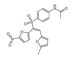 N-{4-[(E)-2-(5-Iodo-furan-2-yl)-1-(5-nitro-furan-2-yl)-ethenesulfonyl]-phenyl}-acetamide Structure
