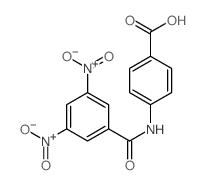 4-[(3,5-dinitrobenzoyl)amino]benzoic acid Structure