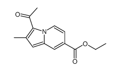 ethyl 3-acetyl-2-methylindolizine-7-carboxylate结构式