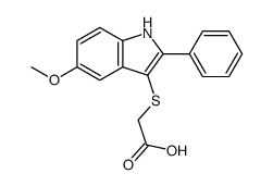 2-[(5-methoxy-2-phenyl-1H-indol-3-yl)sulfanyl]acetic acid Structure