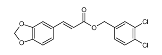 (3,4-dichlorophenyl)methyl 3-(1,3-benzodioxol-5-yl)prop-2-enoate Structure