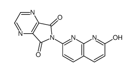 6-(7,8-dihydro-7-oxo-1,8-naphthyridin-2-yl)-5H-pyrrolo[3,4-b]pyrazine-5,7(6H)-dione结构式