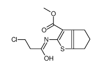 4H-CYCLOPENTA[B]THIOPHENE-3-CARBOXYLIC ACID, 2-[(3-CHLORO-1-OXOPROPYL)AMINO]-5,6-DIHYDRO-, METHYL ESTER structure
