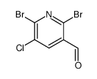 2,6-DIBROMO-5-CHLORO-3-PYRIDINECARBOXALDEHYDE结构式