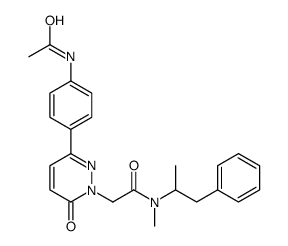 (-)-N-Methyl-N-(α-methylphenethyl)-3-(p-acetylaminophenyl)-6-oxo-1(6H)-pyridazineacetamide Structure