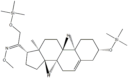 3β,21-Bis(trimethylsiloxy)pregn-5-en-20-one O-methyl oxime结构式