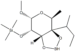 Methyl 3-O,4-O-(butylboranediyl)-2-O-(trimethylsilyl)-6-deoxy-α-L-galactopyranoside picture