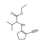 ethyl 2-((2-cyanocyclopent-1-en-1-yl)amino)-3-methylbutanoate Structure
