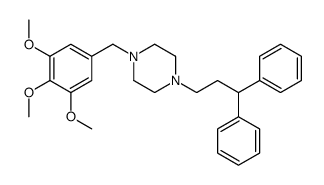 1-(3,3-diphenylpropyl)-4-[(3,4,5-trimethoxyphenyl)methyl]piperazine Structure