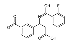 3-[(2-fluorobenzoyl)amino]-3-(3-nitrophenyl)propanoic acid结构式