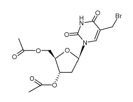 (5-bromomethyl)-3',5'-di-O-acetyl-2'-deoxyuridine Structure