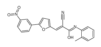 (Z)-2-cyano-N-(2-methylphenyl)-3-[5-(3-nitrophenyl)furan-2-yl]prop-2-enamide Structure