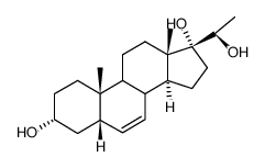 5β-Pregn-6-en-3α,17α,20α-triol结构式