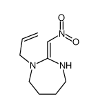 2-(nitromethylidene)-1-prop-2-enyl-1,3-diazepane结构式