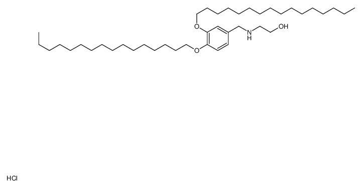 2-[(3,4-dihexadecoxyphenyl)methylamino]ethanol,hydrochloride Structure
