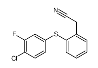 2-[2-(4-chloro-3-fluorophenyl)sulfanylphenyl]acetonitrile结构式