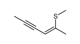 2-methylsulfanylhex-2-en-4-yne Structure