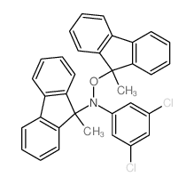 N-(3,5-dichlorophenyl)-9-methyl-N-(9-methylfluoren-9-yl)oxy-fluoren-9-amine结构式