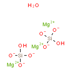 hydroxy-trioxido-silane: magnesium(+2) cation: hydrate Structure