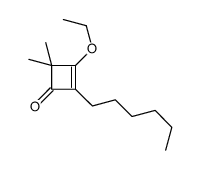 3-ethoxy-2-hexyl-4,4-dimethylcyclobut-2-en-1-one Structure