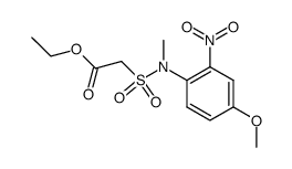 ethyl 2-(N-(4-methoxy-2-nitrophenyl)-N-methylsulfamoyl)acetate结构式