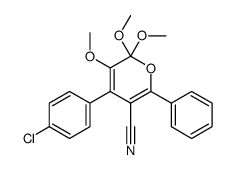 4-(4-chlorophenyl)-5,6,6-trimethoxy-2-phenylpyran-3-carbonitrile结构式