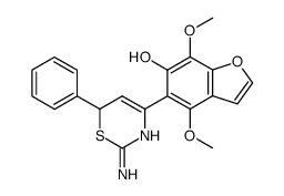 5-(2-amino-6-phenyl-6H-[1,3]thiazin-4-yl)-4,7-dimethoxy-benzofuran-6-ol Structure