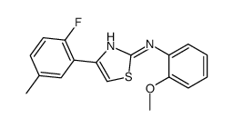 4-(2-fluoro-5-methylphenyl)-N-(2-methoxyphenyl)-1,3-thiazol-2-amine Structure