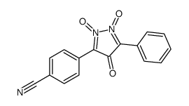 4-(1,2-dioxido-4-oxo-5-phenylpyrazole-1,2-diium-3-yl)benzonitrile Structure