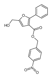 2-Phenyl-5-hydroxymethylfuran-3-carbonsaeure-p-nitrobenzylester Structure