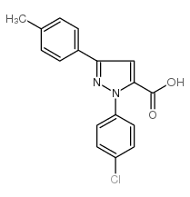 1-(4-chlorophenyl)-3-p-tolyl-1h-pyrazole-5-carboxylic acid structure