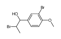 2-Bromo-1-(3-bromo-4-methoxy-phenyl)-propan-1-ol结构式